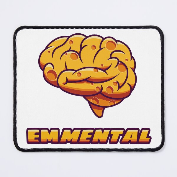 Item preview, Em-mental Swiss Cheese Brain — Funny Mental Health Design designed and sold by dittoon.