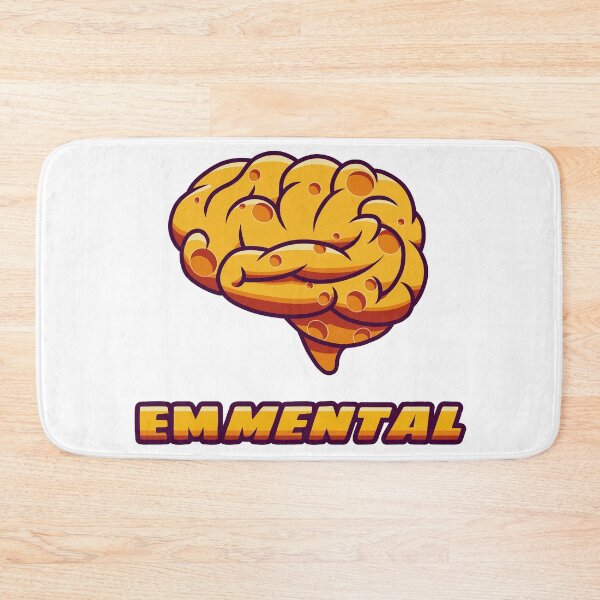 Item preview, Em-mental Swiss Cheese Brain — Funny Mental Health Design designed and sold by dittoon.
