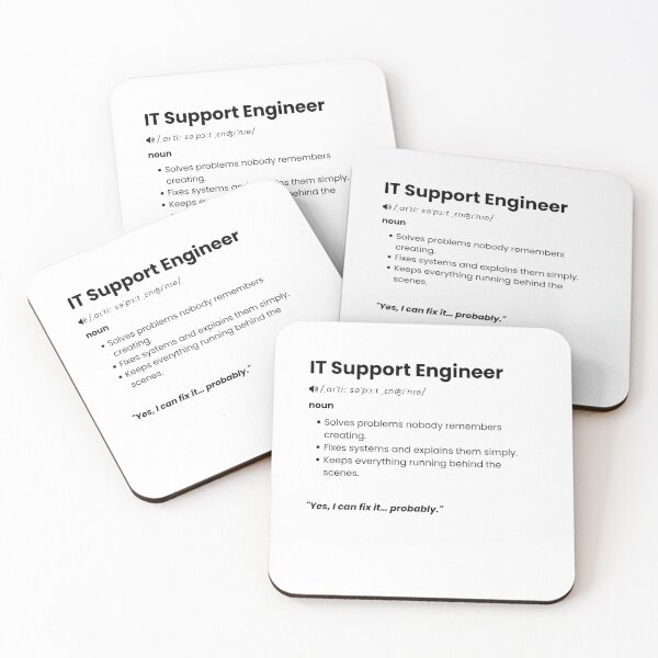 Item preview, IT Support Engineer Definition | Funny Tech Engineer Office Gift designed and sold by Yuli Club.