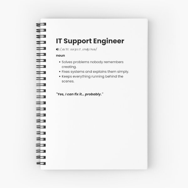 Item preview, IT Support Engineer Definition | Funny Tech Engineer Office Gift designed and sold by Yuli Club.