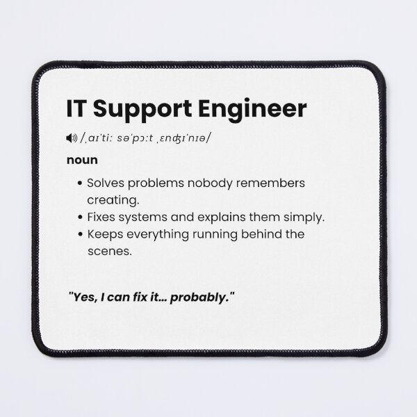 Item preview, IT Support Engineer Definition | Funny Tech Engineer Office Gift designed and sold by Yuli Club.