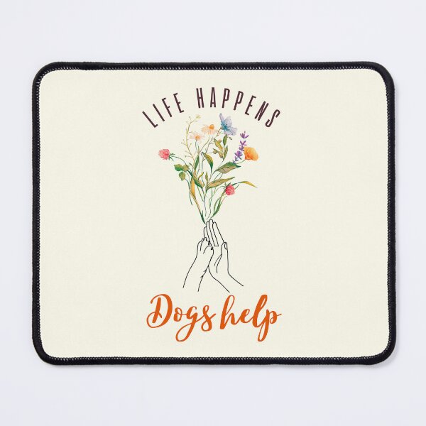 Item preview, Life Happens Dogs Help Floral Line Art Aesthetic designed and sold by Zayavca.