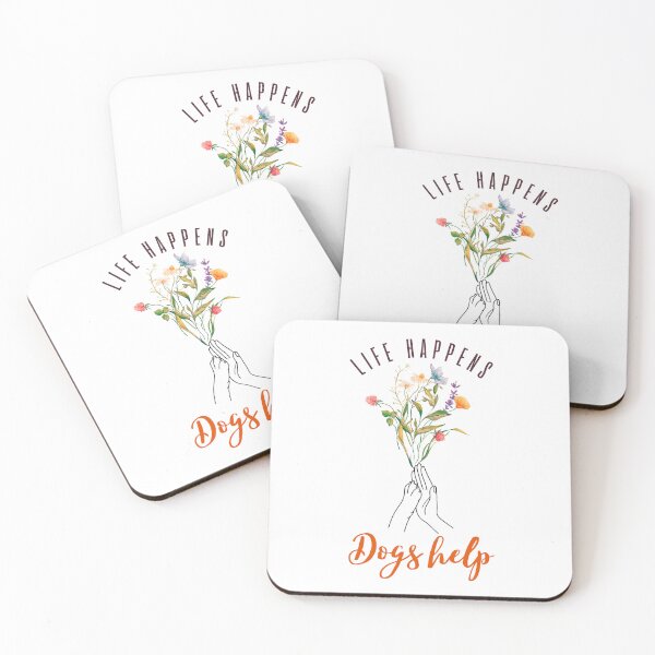 Item preview, Life Happens Dogs Help Floral Line Art Aesthetic designed and sold by Zayavca.