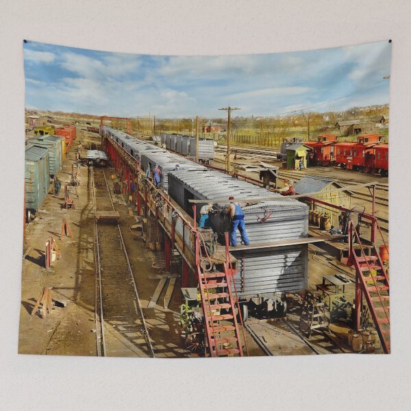 Item preview, Train - Factory -  No Pain, No Train 1943 designed and sold by Mike Savad Photography.