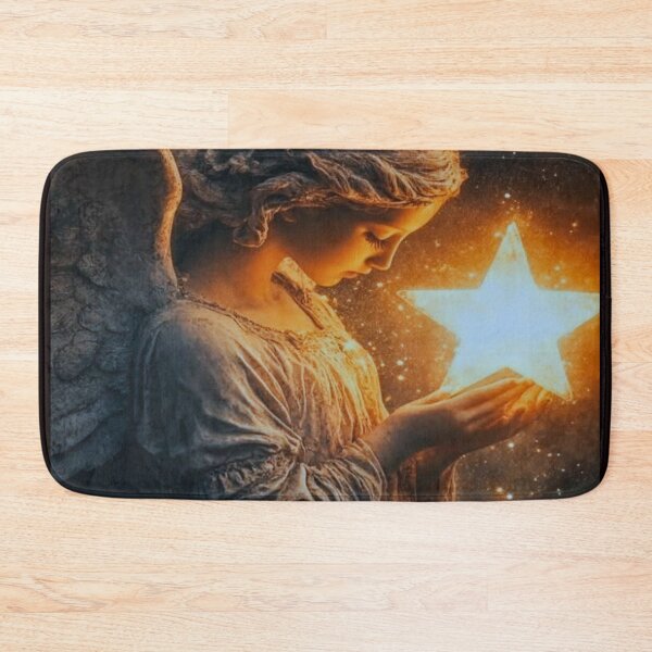 Item preview, Angel Statue Glowing Star Iridescent Fantasy Art designed and sold by SCULTRADESIGNS.