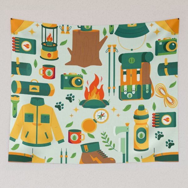 Item preview, hiking camping outdoor adventure survival gear designed and sold by Gossip Rag.