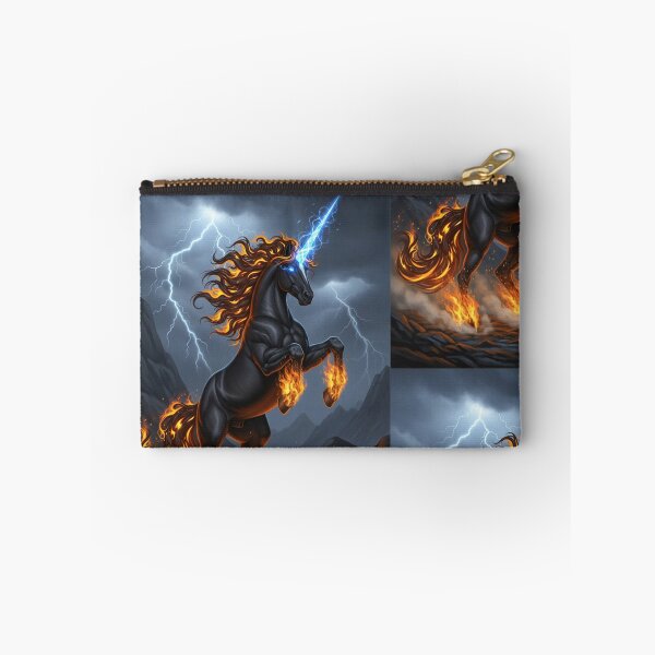 Item preview, Flaming Unicorn Lightning Fantasy Art designed and sold by RiteshOrten.