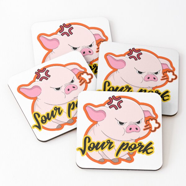 Item preview, Sour Pork Cute Angry Pig Pun Art designed and sold by The-Melon-Cart.