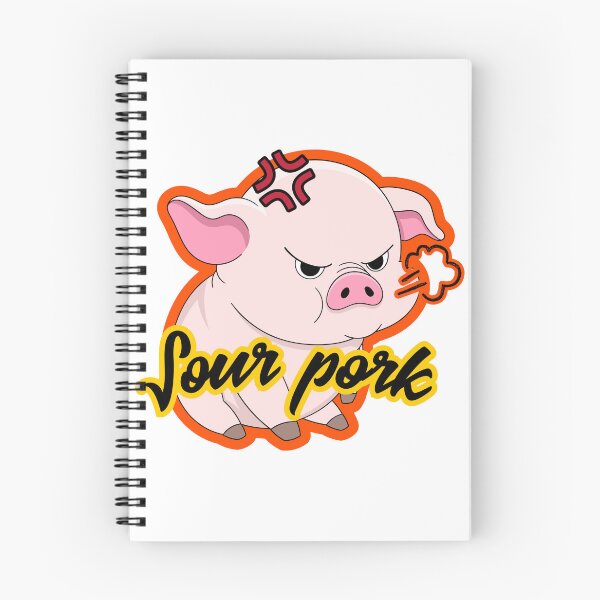Item preview, Sour Pork Cute Angry Pig Pun Art designed and sold by The-Melon-Cart.