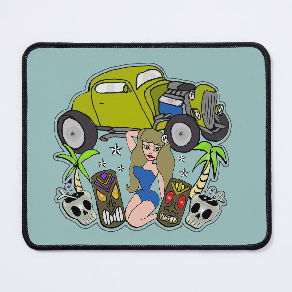 Item preview, Hot Rod Tiki Pin-up designed and sold by True Poison.