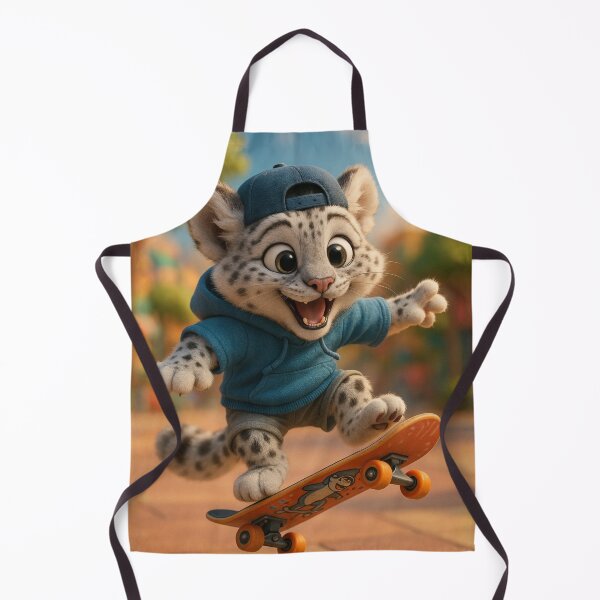 Item preview, Skater Snow Leopard designed and sold by Sillytoe.
