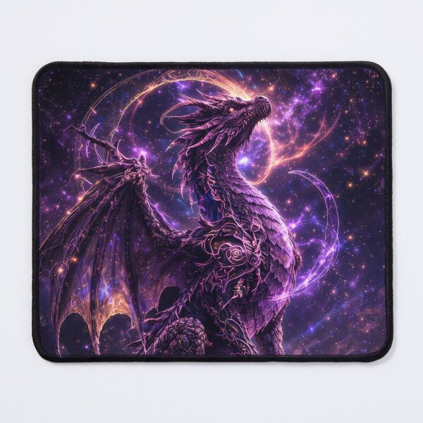 Item preview, Cosmic Arcane Dragon – Time Guardian, Celestial Rune Beast, Fantasy Art designed and sold by DrakariArt.