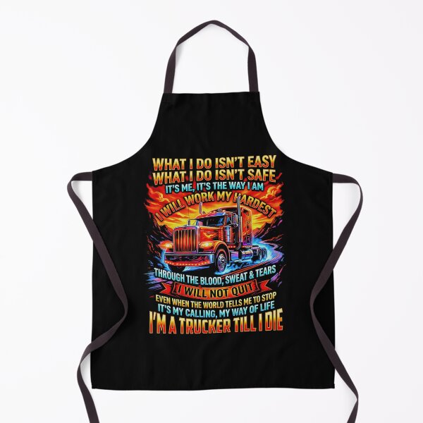 Item preview, Trucker Till I Die Motivational Fire Big Rig Passion designed and sold by graphixpolash.