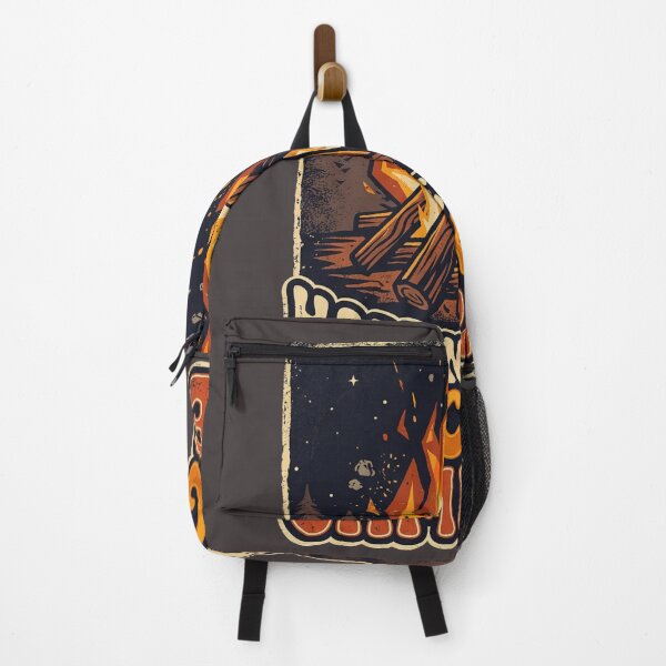Item preview, Happiness Is A Crackling Campfire - Retro Camping Outdoors designed and sold by canidra-designs.