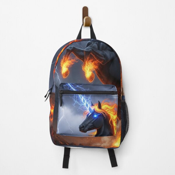 Item preview, Electric Fire Unicorn Storm Illustration designed and sold by RiteshOrten.