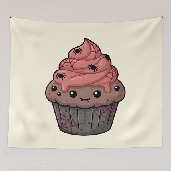 Item preview, Cute Spider Muffin – Spooky Kawaii Cupcake designed and sold by nocticute-store.