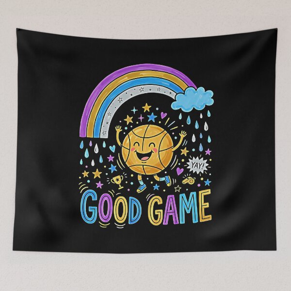Item preview, Good Game Basketball Rainbow Stars Colorful Kids Sports  designed and sold by graphixpolash.