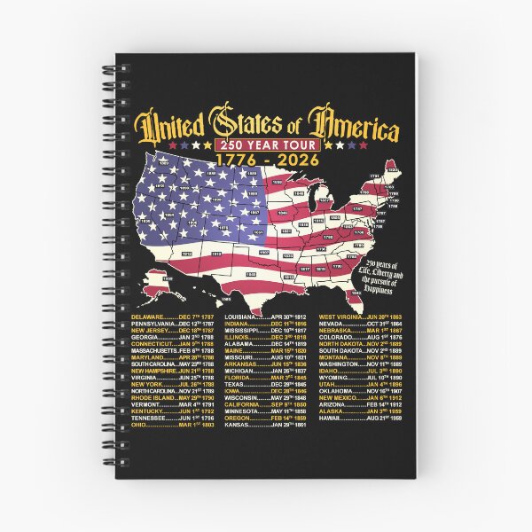 Item preview, USA 250th Independence Day 1776-2026 Flag Map Patriotic Tour designed and sold by Nerd Shizzle.