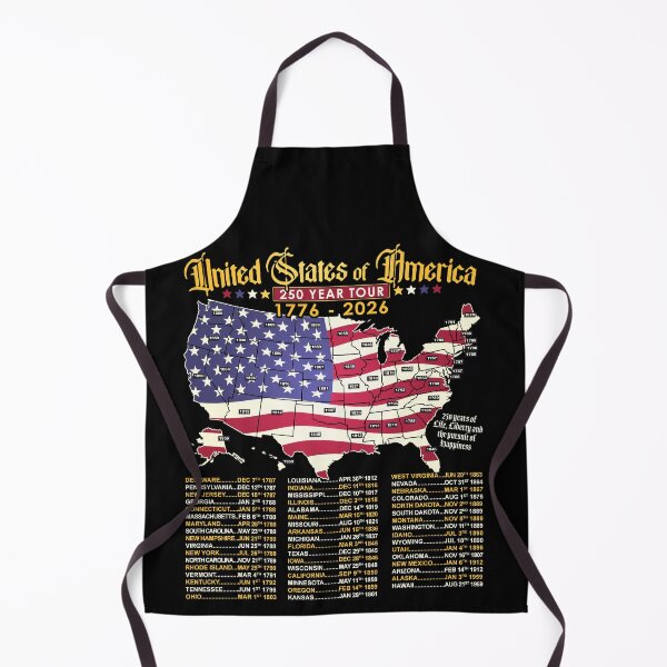 Item preview, USA 250th Independence Day 1776-2026 Flag Map Patriotic Tour designed and sold by Nerd Shizzle.
