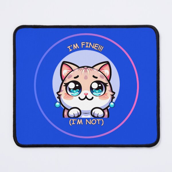Item preview, "I'm Fine!!! (I'm Not)" Obviously - Kawaii Cat Meltdown Emote designed and sold by Feliciano3.