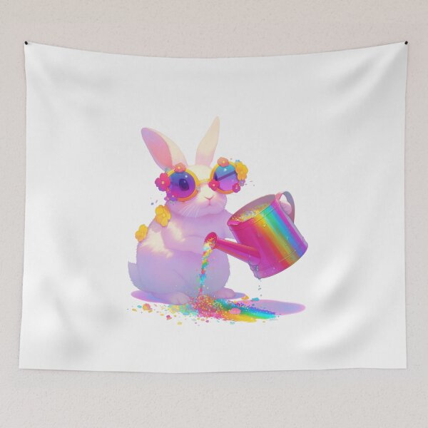 Item preview, Retro Flower Power Bunny designed and sold by CritterSquad.