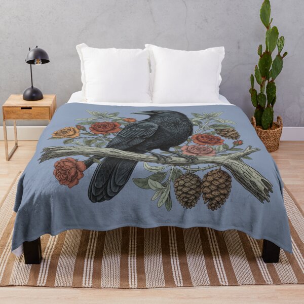 Item preview, Mystical Nature Raven Floral Art designed and sold by BirdsnStuff.