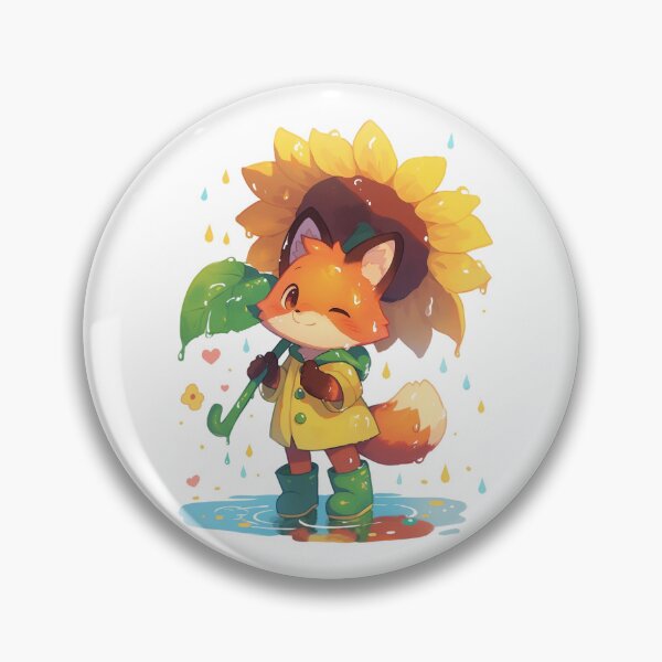 Item preview, Sunflower Umbrella Fox designed and sold by CritterSquad.
