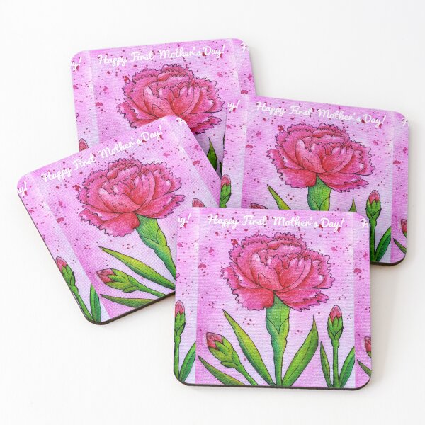 Item preview, Blushing carnation card_3 designed and sold by Paintedhues.