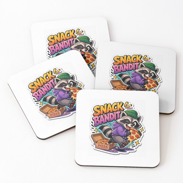 Item preview, Snack bandit steals pizza slice designed and sold by AmbiM.
