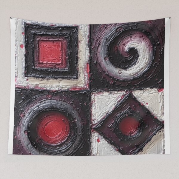 Item preview, textured quadrants diffuse colorful geometric abstract design designed and sold by SmashingDeals.