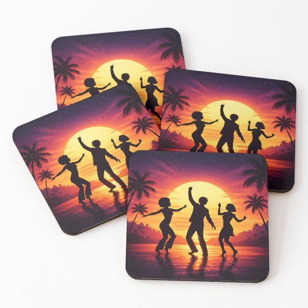 Item preview, Retro Sunset Disco Silhouette – 70s Dance Party Beach Aesthetic Design designed and sold by Digital Culture Studio.