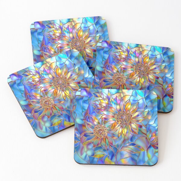 Item preview, Sunflower Stained Glass Floral Art designed and sold by MargaretWiktor.