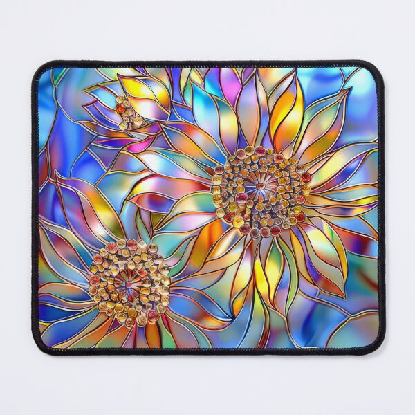 Item preview, Sunflower Stained Glass Floral Art designed and sold by MargaretWiktor.