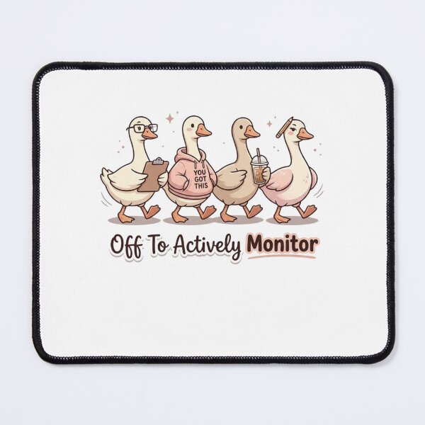 Item preview, Funny Goose Off To Actively Monitor Cute Goose Squad Funny Teacher Testing Day Aesthetic Design designed and sold by bilal sibgui.