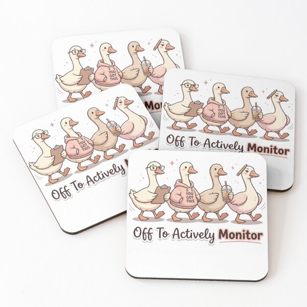 Item preview, Funny Goose Off To Actively Monitor Cute Goose Squad Funny Teacher Testing Day Aesthetic Design designed and sold by bilal sibgui.