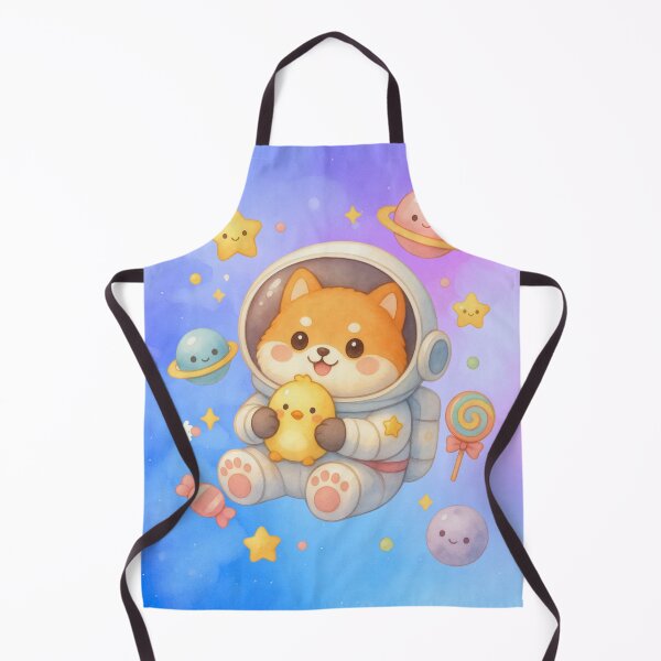Item preview, Cute Fox Astronaut with Duck – Kawaii Pastel Space Galaxy Illustration designed and sold by p-frosty-design.