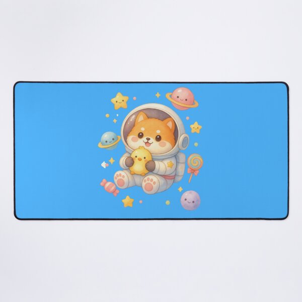 Item preview, Cute Fox Astronaut with Duck – Kawaii Pastel Space Galaxy Illustration designed and sold by p-frosty-design.