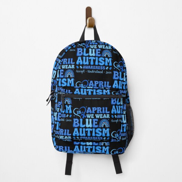 Item preview, Retro Autism Awareness Rainbow - In April We Wear Blue designed and sold by Ali-printshop.