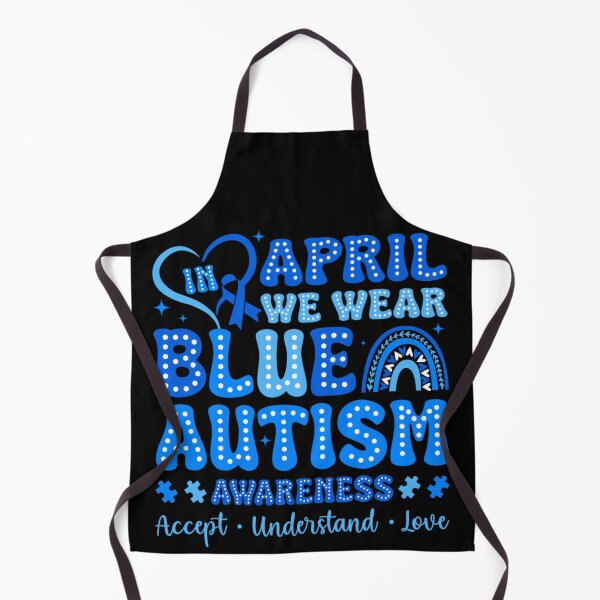 Item preview, Retro Autism Awareness Rainbow - In April We Wear Blue designed and sold by Ali-printshop.