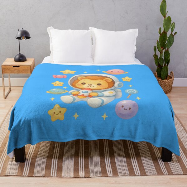 Item preview, Cute Lion Astronaut with Rocket – Kawaii Pastel Space Galaxy Art designed and sold by p-frosty-design.