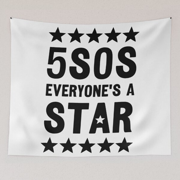 Item preview, Everyone is a Star - Bold Minimalist Lyric Graphic - Black on White Typography designed and sold by velvetearth.