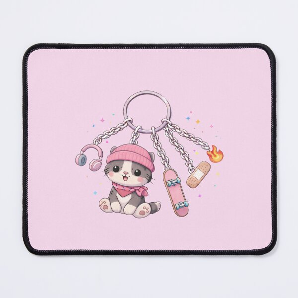 Item preview, Skater Girl Keychain designed and sold by BritPoPBrat.