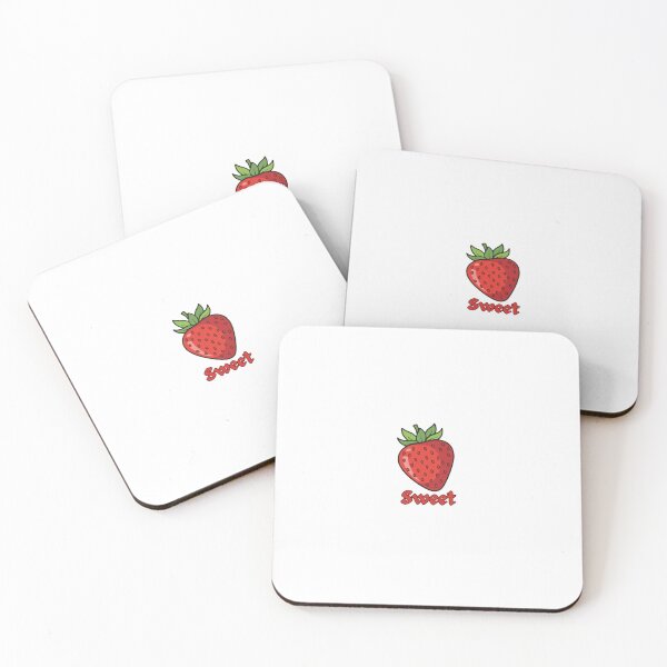Item preview, Sweet Red Strawberry with Kawaii Cartoon Style designed and sold by BismArtStudio.