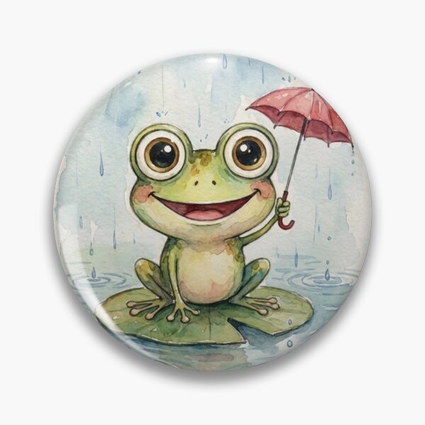 Item preview, Happy frog under an umbrella designed and sold by carlsmart1.
