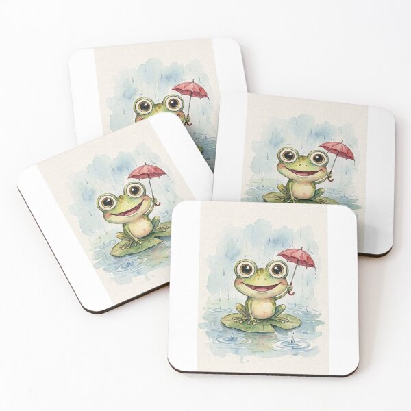 Item preview, Happy frog under an umbrella designed and sold by carlsmart1.