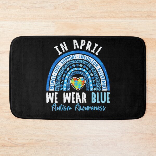 Item preview, Retro Autism Awareness Rainbow - In April We Wear Blue designed and sold by Ali-printshop.