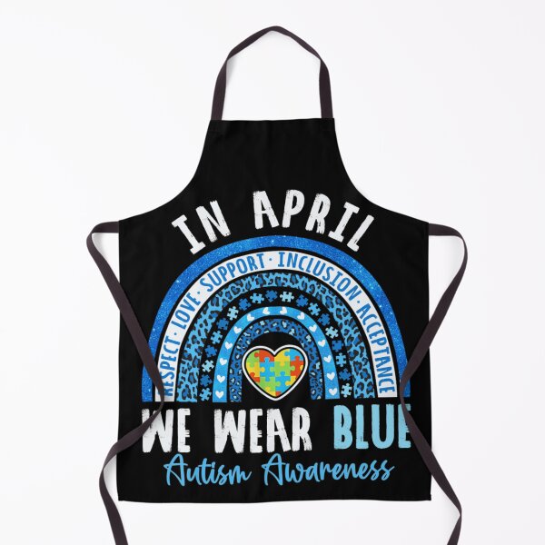 Item preview, Retro Autism Awareness Rainbow - In April We Wear Blue designed and sold by Ali-printshop.