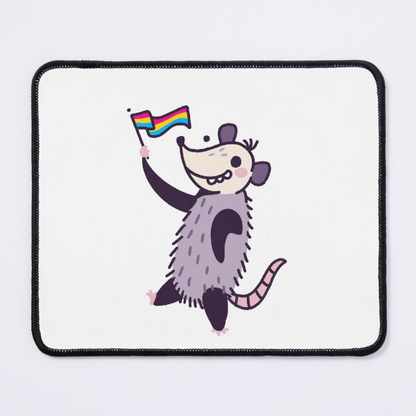Item preview, Pride Possum - Pan Pride Flag designed and sold by Awesome Opossum Art & Design.
