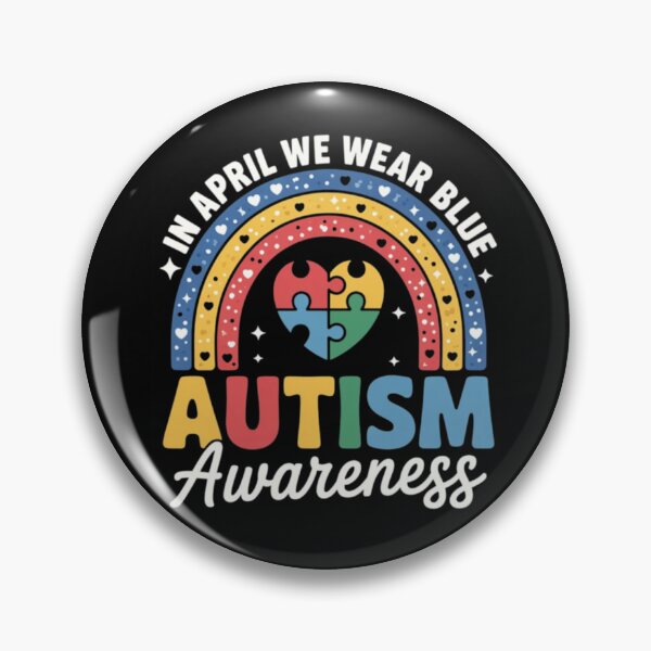 Item preview, Autism Awareness Rainbow In April We Wear Blue Ribbon Autism  designed and sold by Ali-printshop.