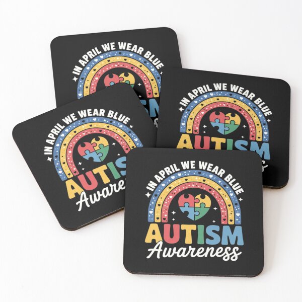 Item preview, Autism Awareness Rainbow In April We Wear Blue Ribbon Autism  designed and sold by Ali-printshop.